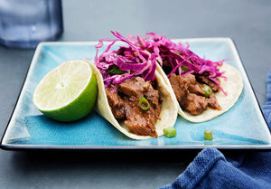 Grass-Fed Beef Brisket Tacos with Red Cabbage