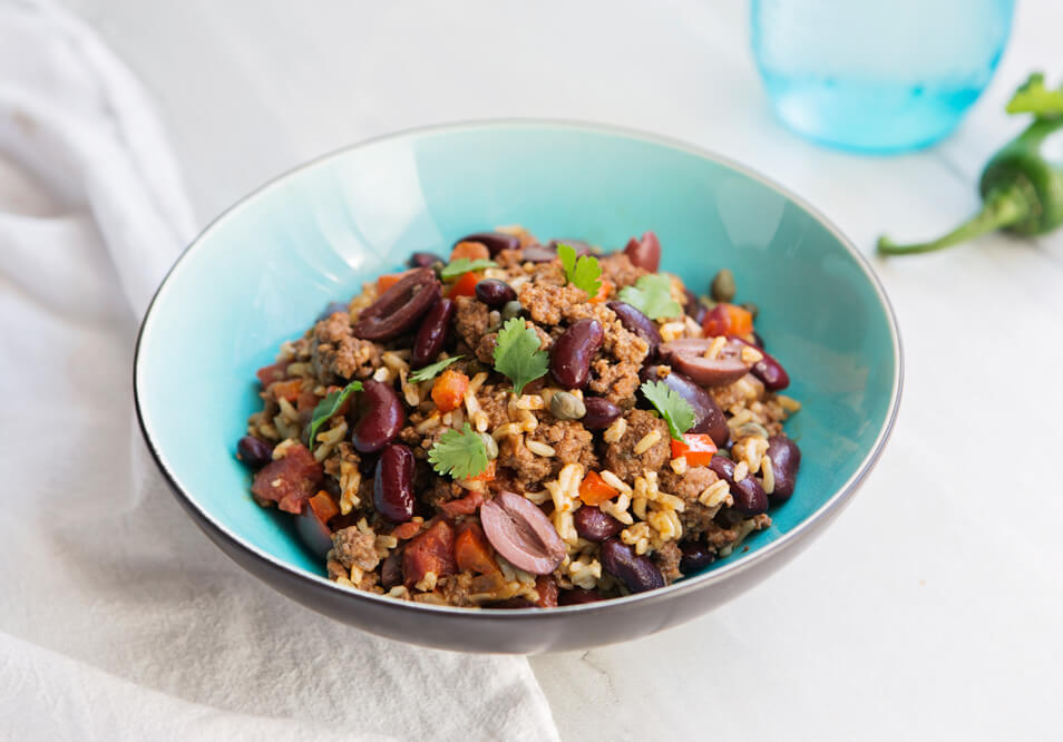 Cuban Style Red Beans and Rice with Grass-Fed Beef