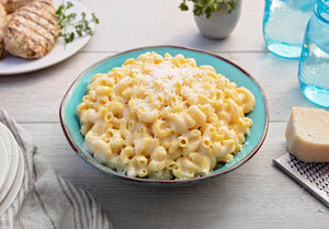 Family Style White Cheddar and Parmesan Macaroni and Cheese